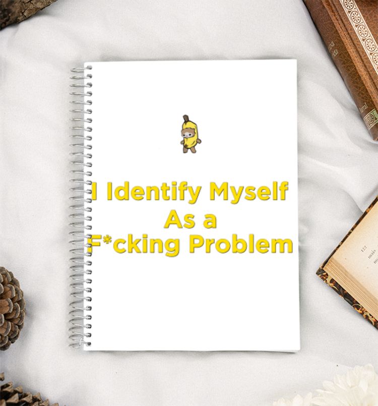Banana cat's a problem  A5 Notebook
