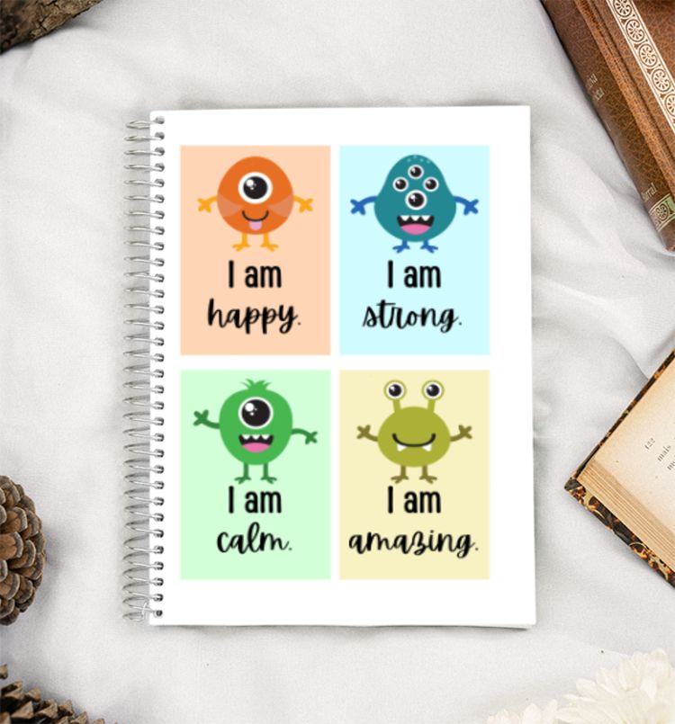 Positive affirmations artwork A5 Notebook