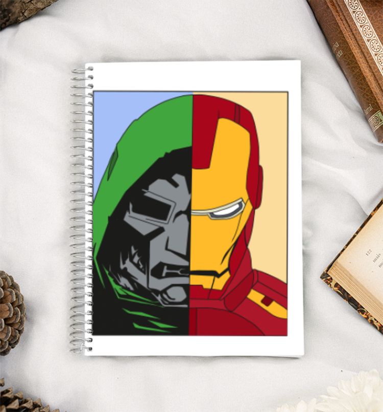 Dr.doom and iron man A5 Notebook