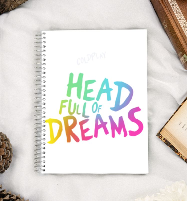 Coldplay Head Full Of Dreams A5 Notebook