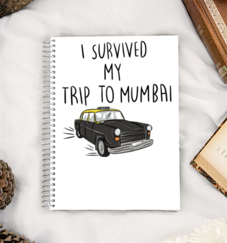 I survived my trip to Mumbai A5 Notebook