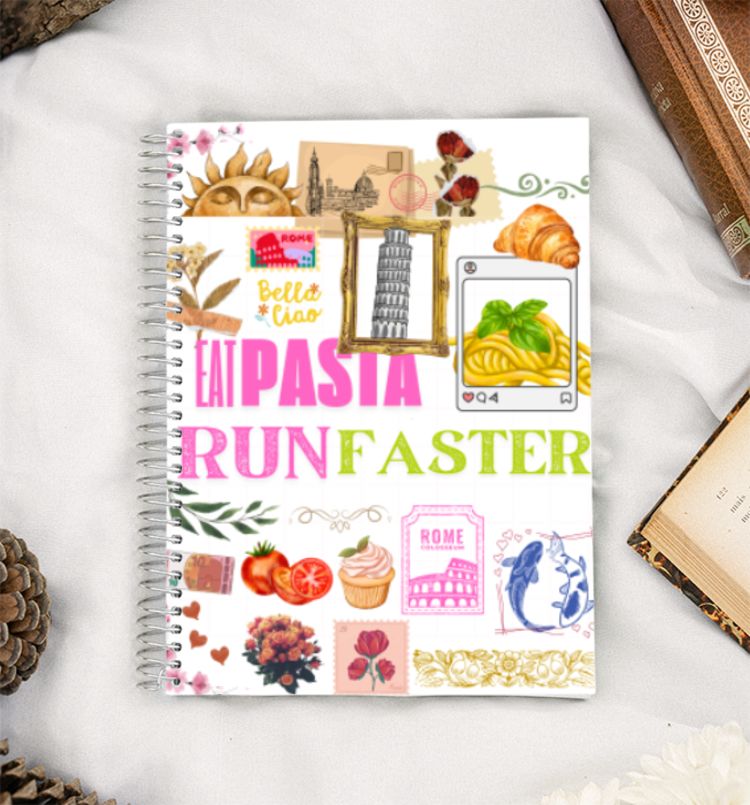 Eat Pasta Run Faster | A5 Notebook