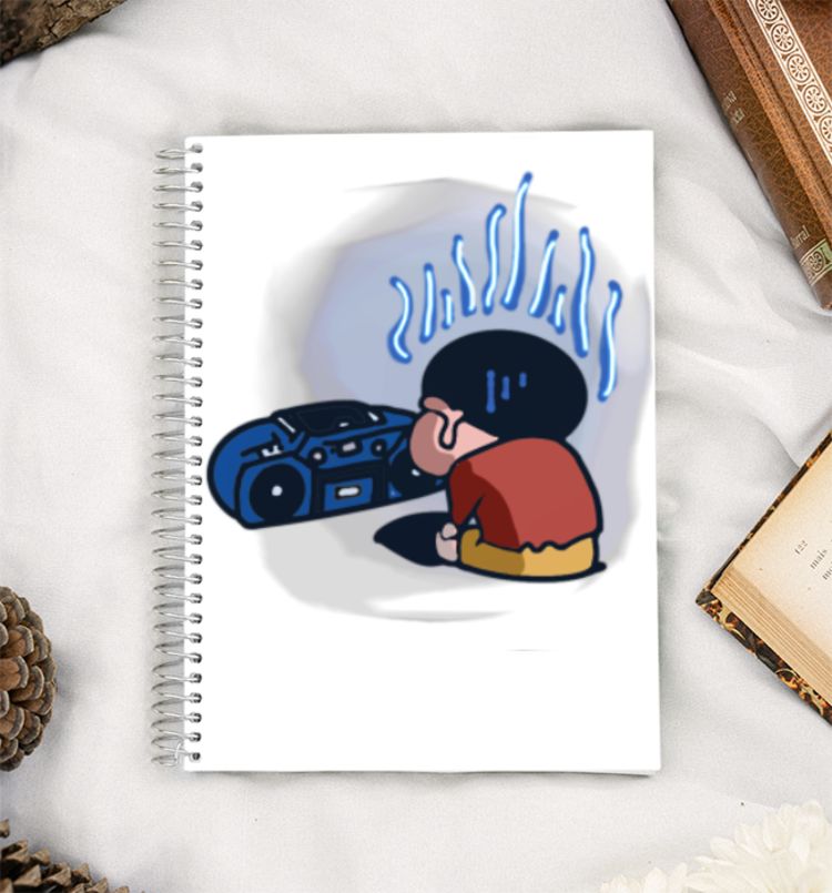 Depressed Shinchan A5 Notebook