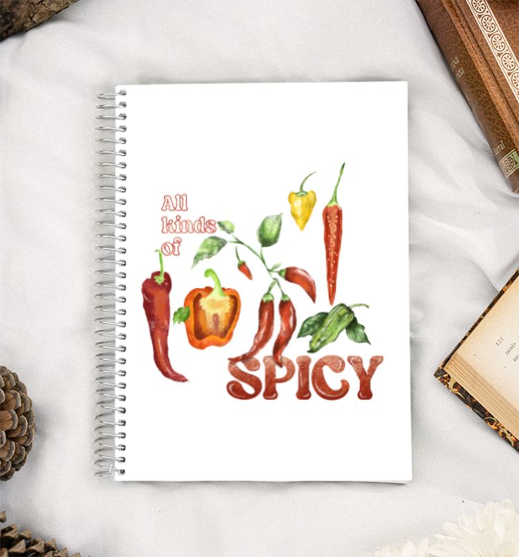 Hot & Spicy aesthetic A5 Notebook