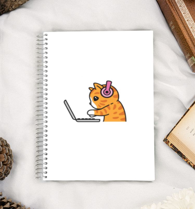 cat funny A5 Notebook
