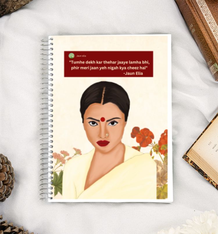 Rekha × Jaun elia A5 Notebook