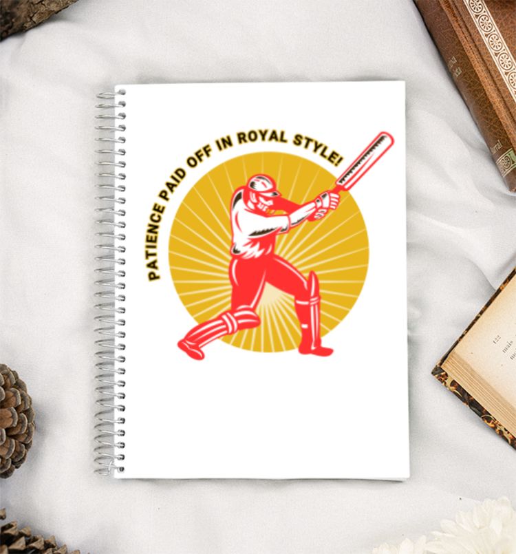 Cricket Victory Design A5 Notebook