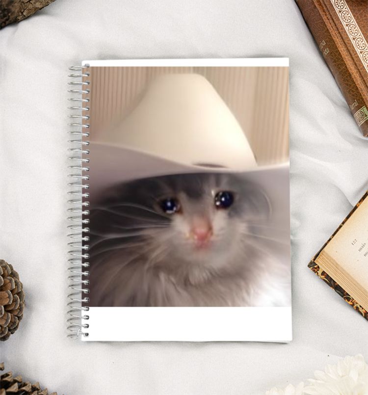 Sad Cowboy Cat A5 Notebook