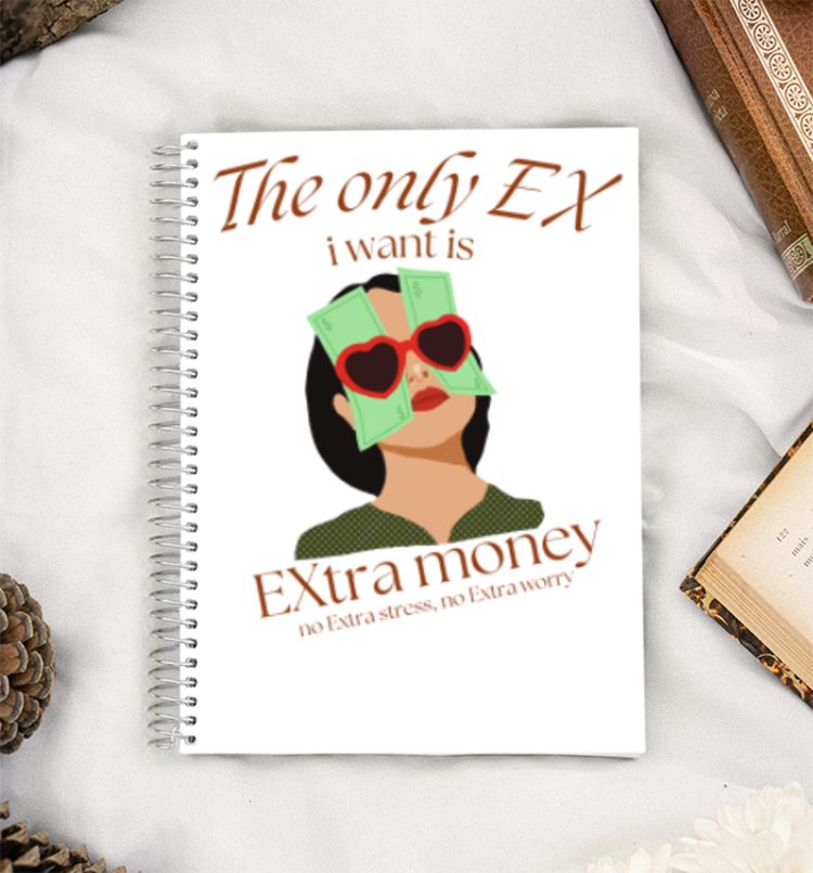 EX - EXtra money trend art A5 Notebook