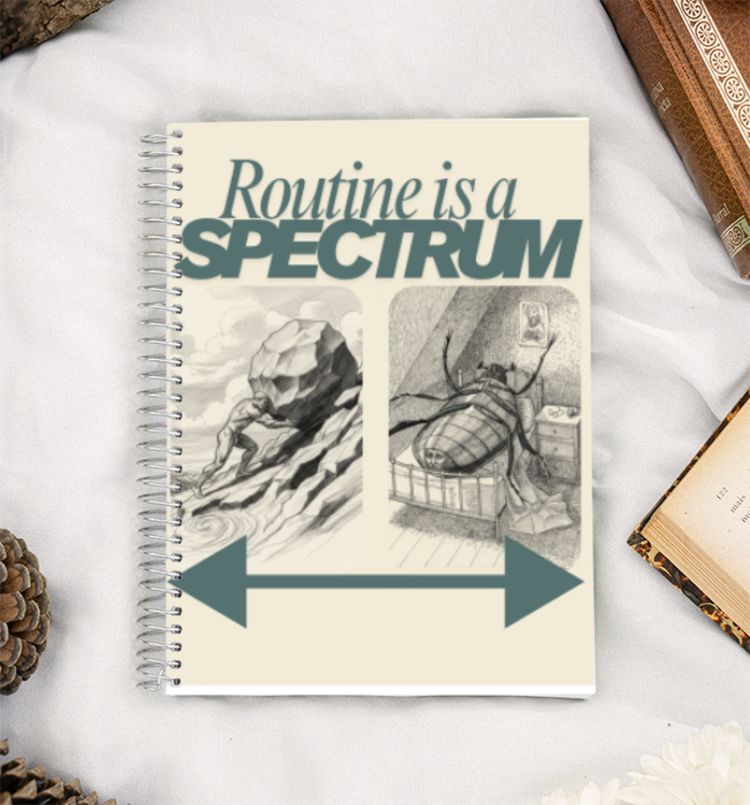 Kafka Sisyphus philosophy A5 Notebook