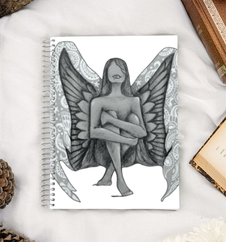 Fallen Angel abstract sketch A5 Notebook