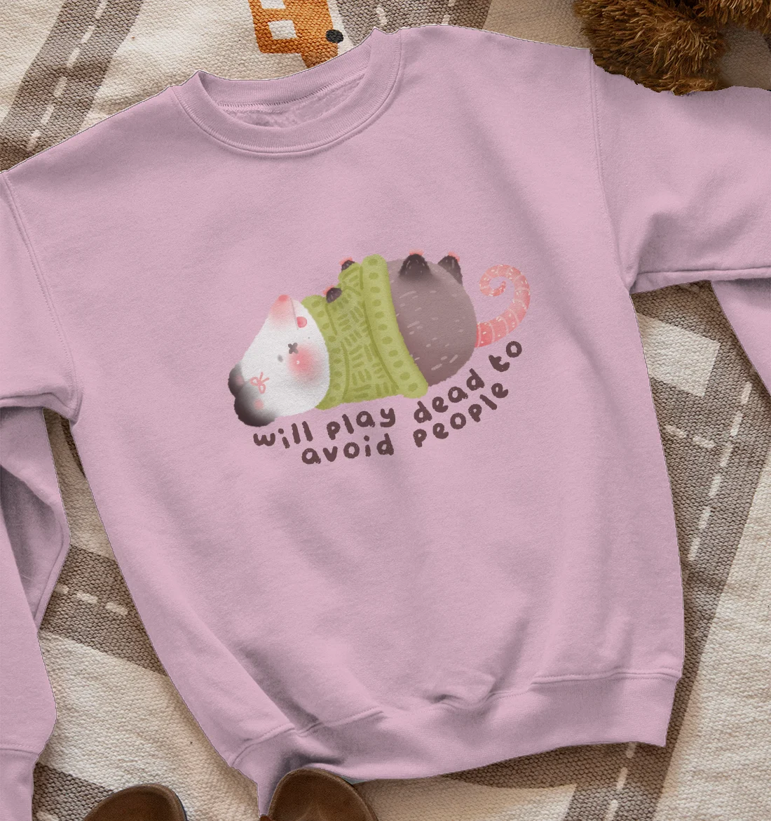 Cute kawaii introvert Possum Sweatshirt