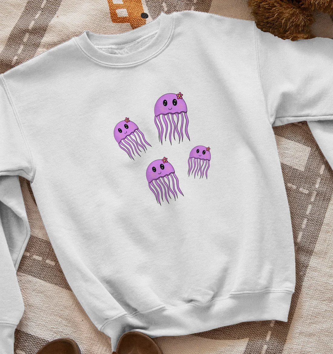 Cute Purple Octopus Sweatshirt