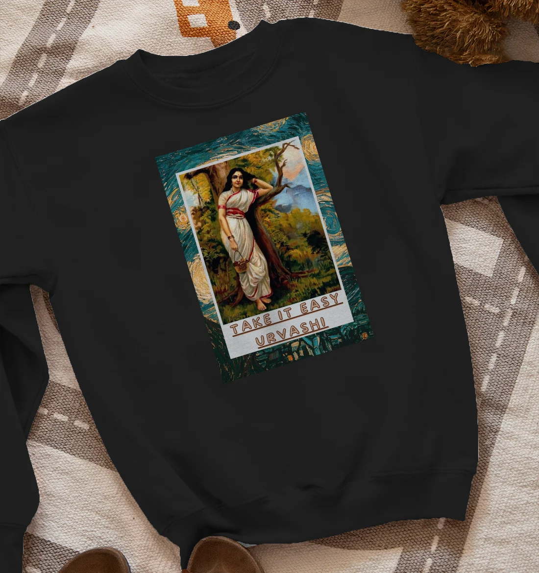 Urvashi Raja Ravi Varma Van Gogh Take it easy Sweatshirt