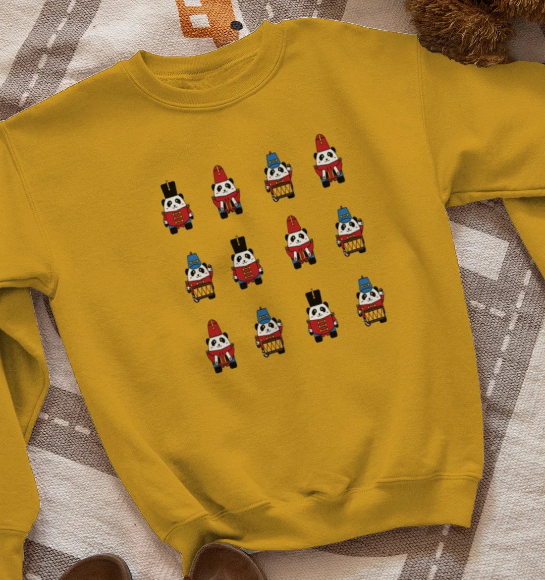 Cute panda marching band 