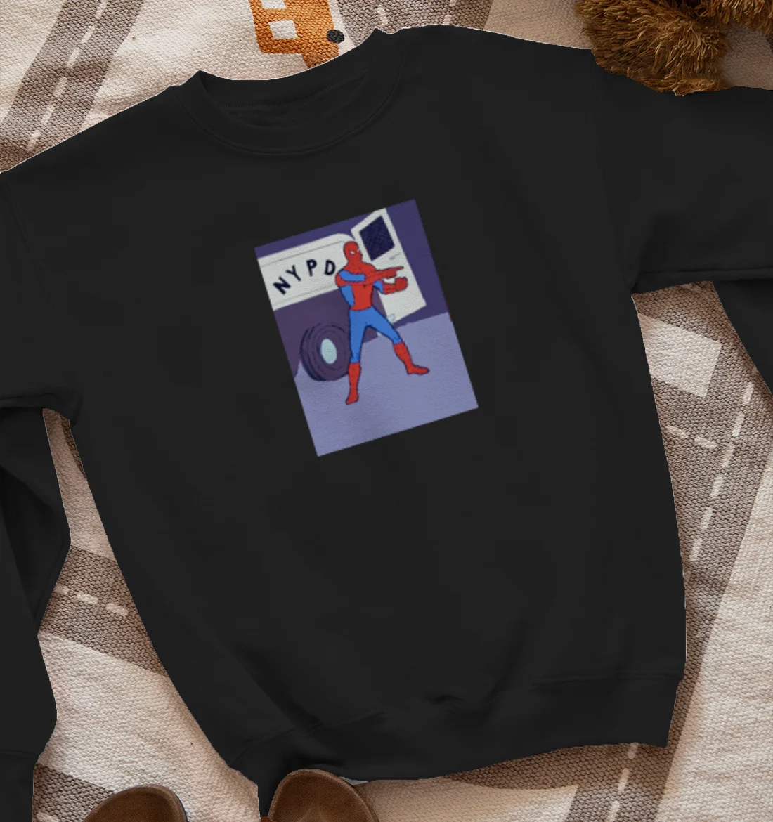 Spidey on the Left - Spiderman Meme Sweatshirt