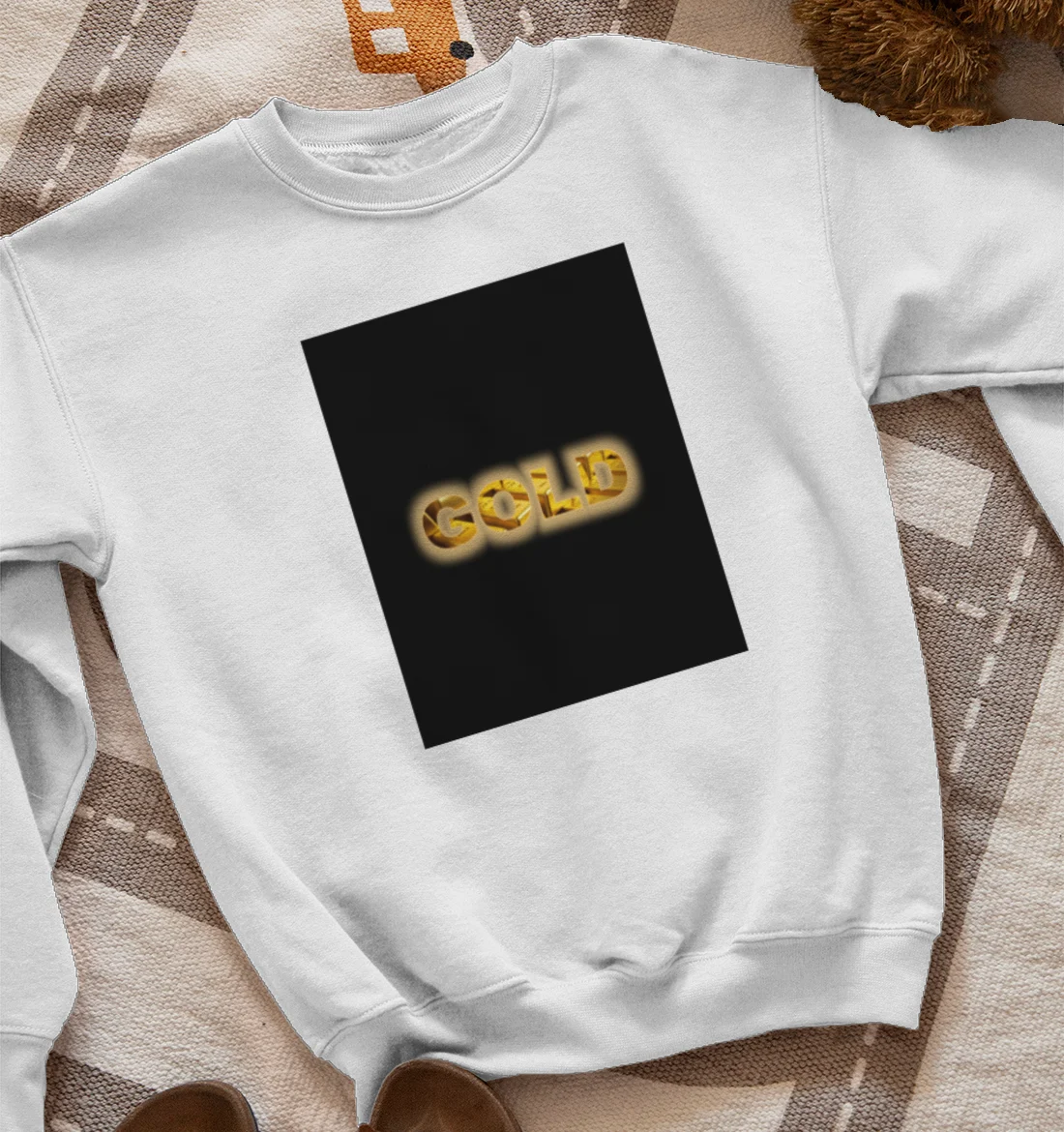 Black white gold Sweatshirt