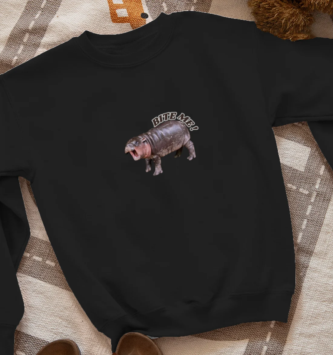 Moo Deng Bite Me Sweatshirt