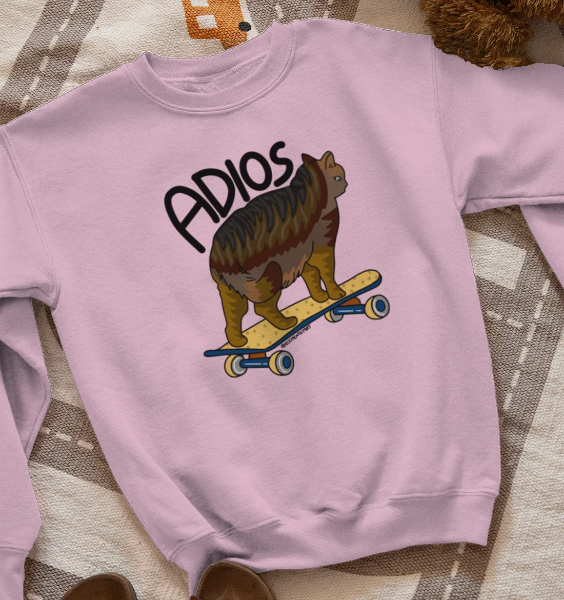 Cat on skateboard meme Sweatshirt