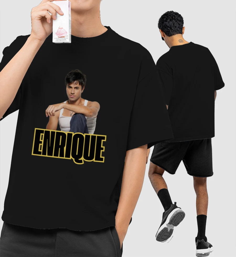 Enrique India Concert Front-Printed Oversized T-Shirt
