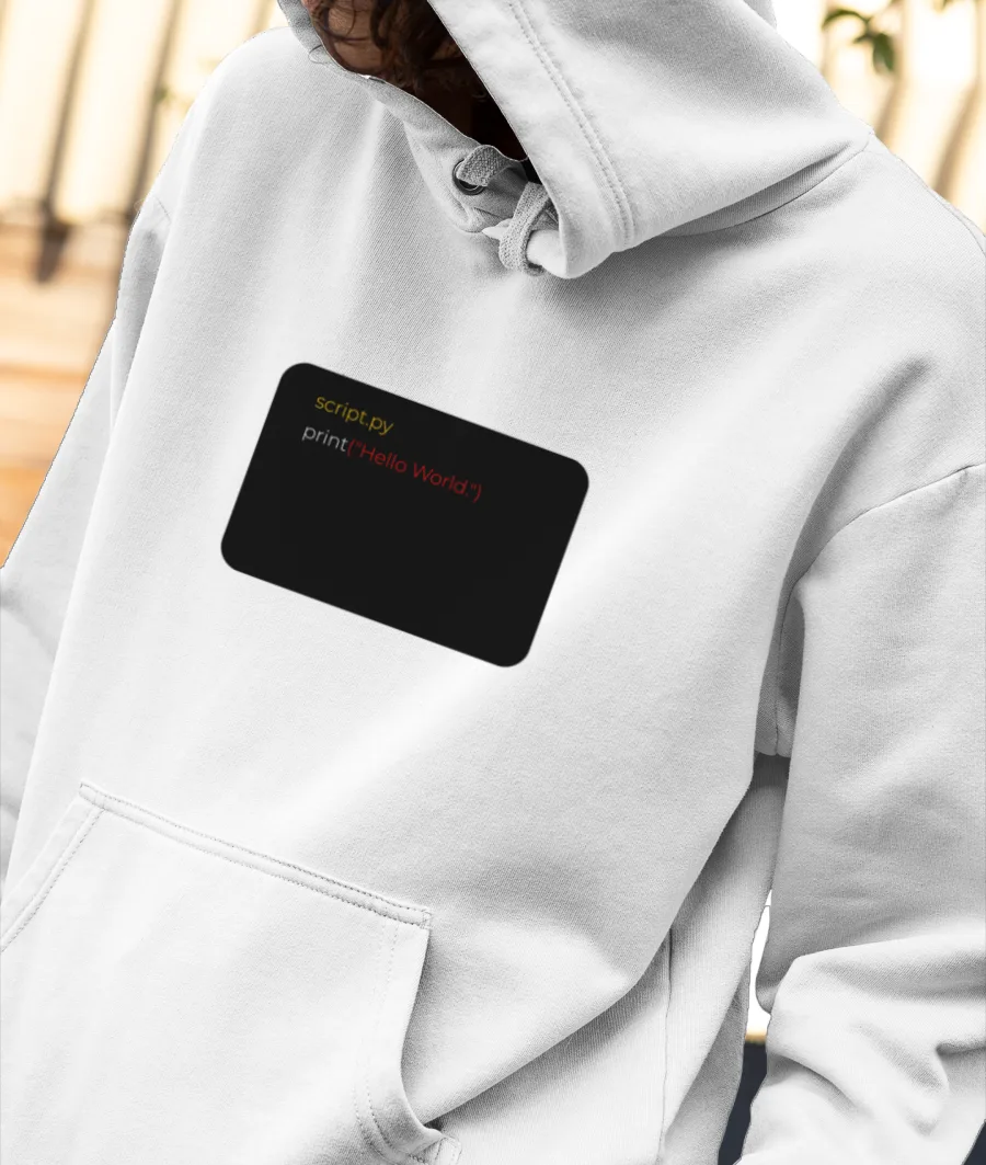 Hello world - nerd programmer Front-Printed Hoodie