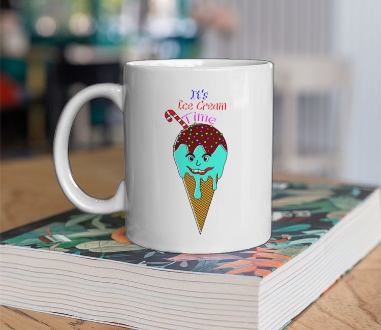 Its Ice Cream Time Foodie Funny And Cool Design Coffee Mug