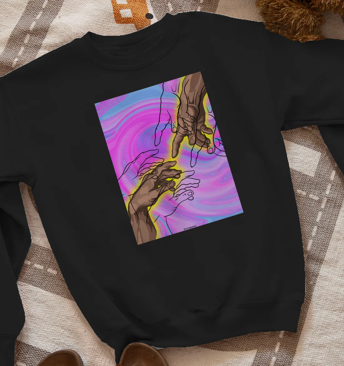 Recreation of the Creation of Adam Sweatshirt