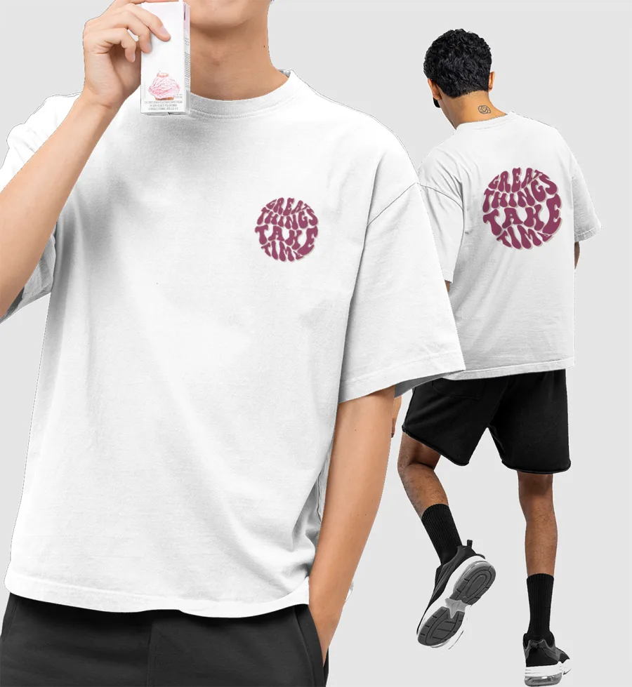 Bold quote Oversized T-Shirt (Front & Back Print)
