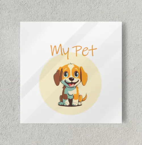Pet puppy 8" x 8" Acrylic Poster
