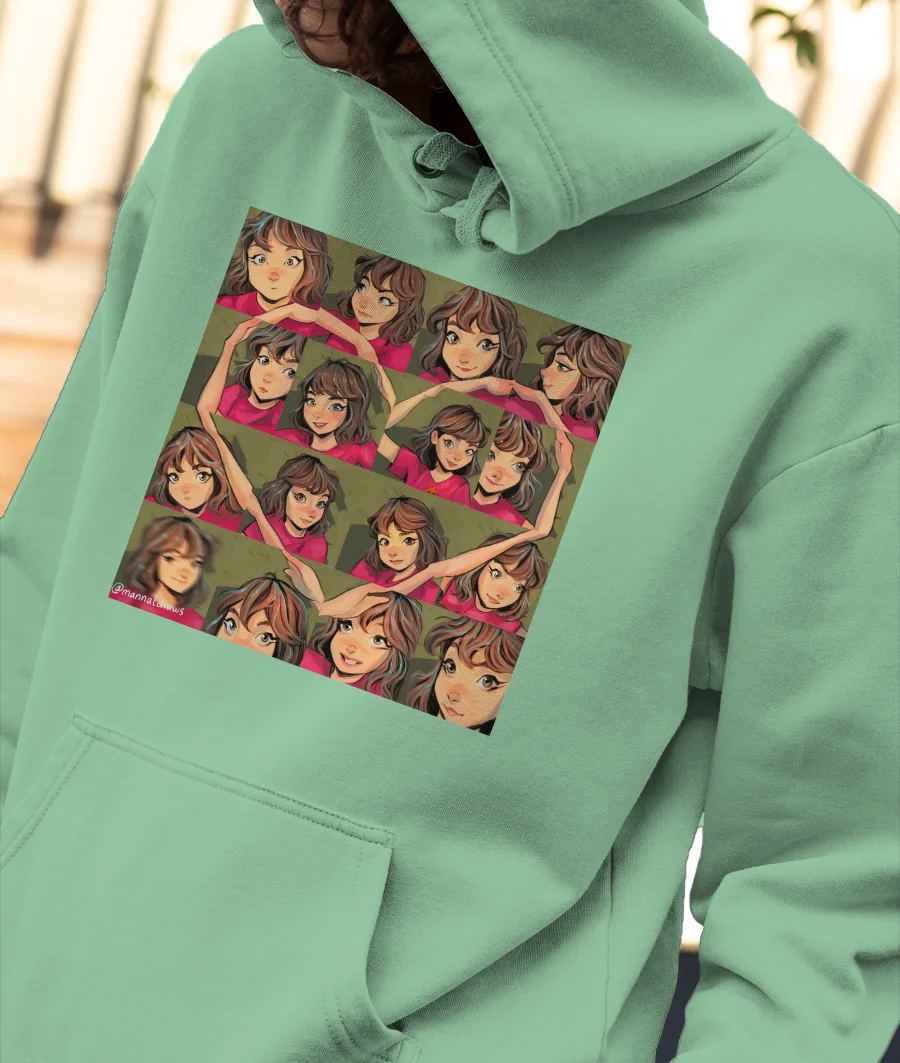 Heart Front-Printed Hoodie