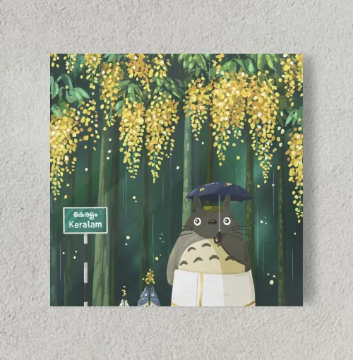 Ghibli x Kerala  8" x 8" Acrylic Poster