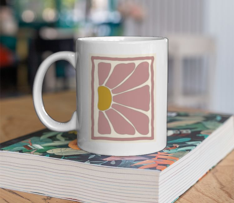Abstract Petal Bloom - pink Coffee Mug