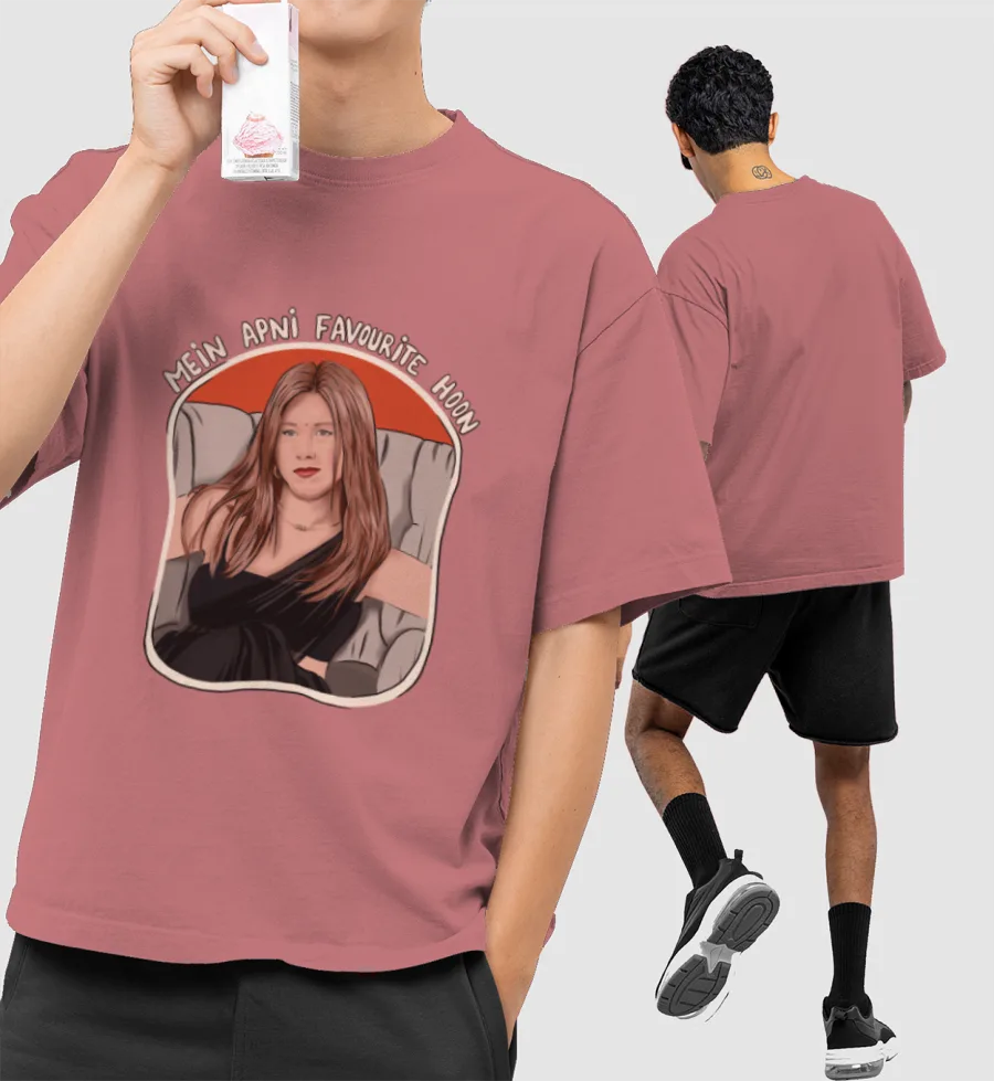 Rachel Green in india Front-Printed Oversized T-Shirt