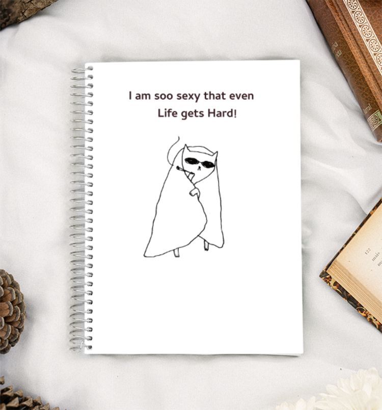 Funny cat meme memes quotes A5 Notebook