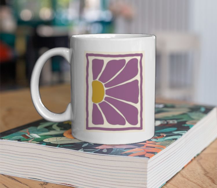 Abstract Petal Bloom - Purple Coffee Mug