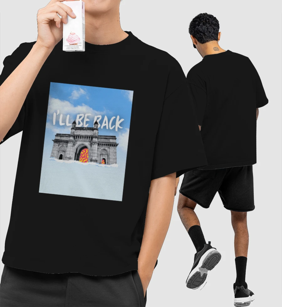 Gateway of India Front-Printed Oversized T-Shirt