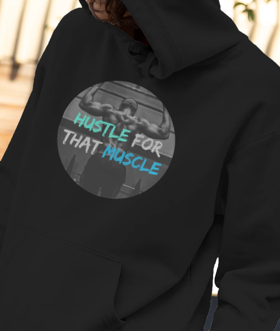 Hustle Front-Printed Hoodie