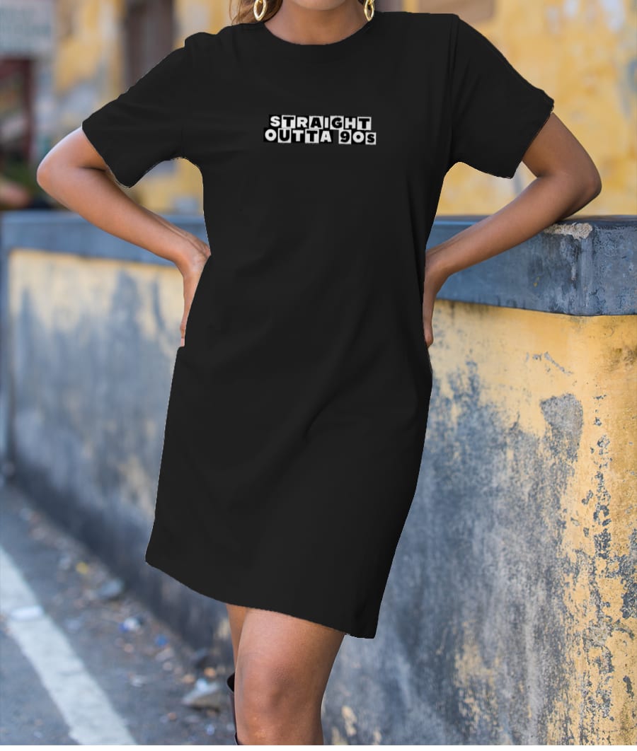 Straight Outta 90s T-Shirt Dress