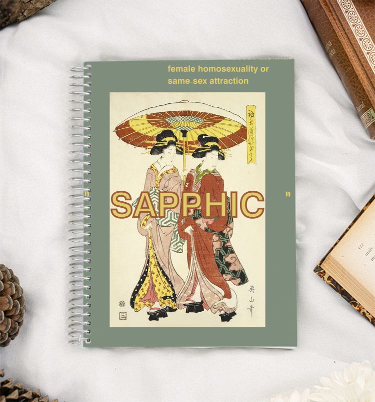 Sapphic Lesbian Pride Off White Gay Japan A5 Notebook