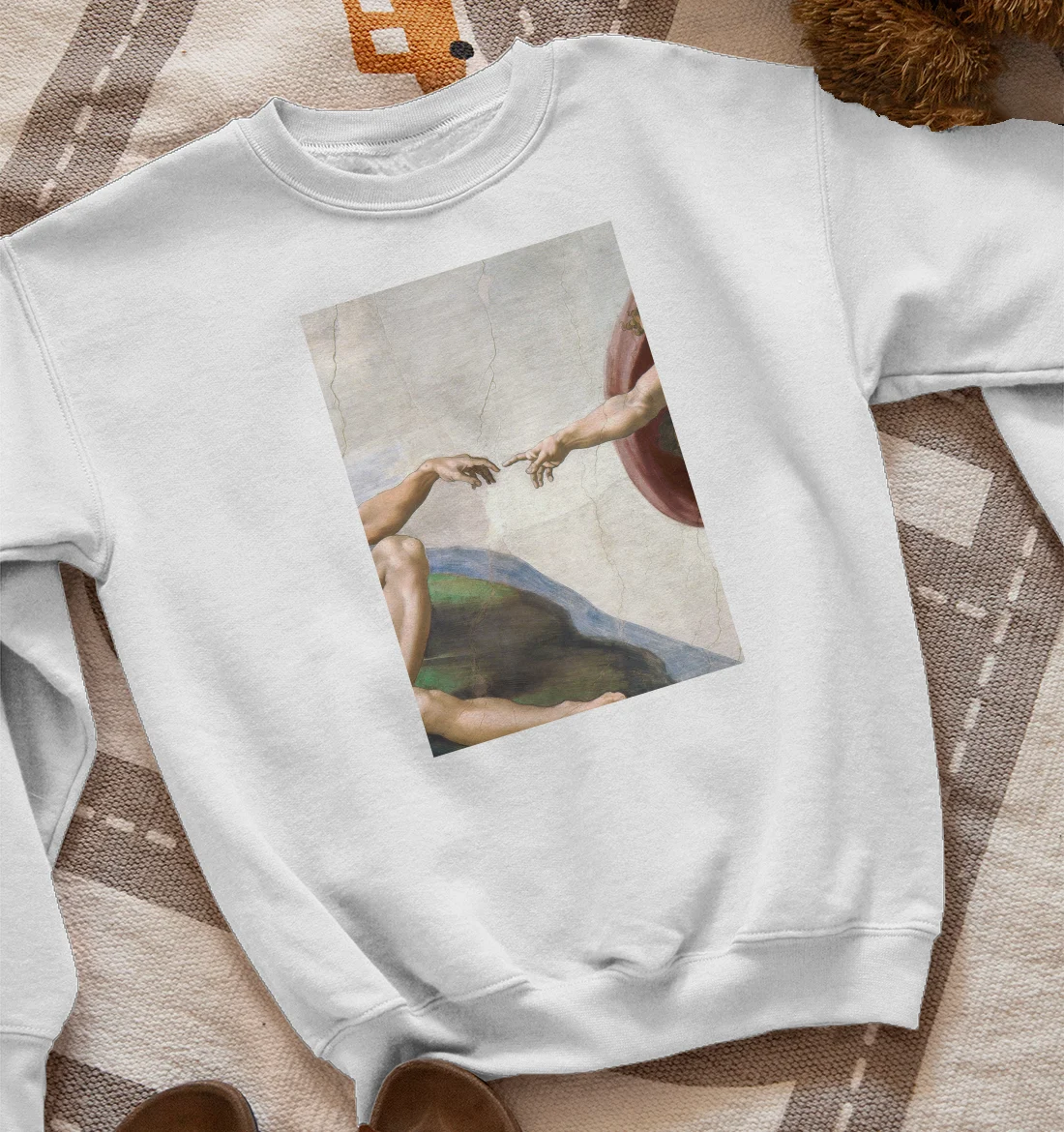 Creation of Adam by Michelangelo Sweatshirt