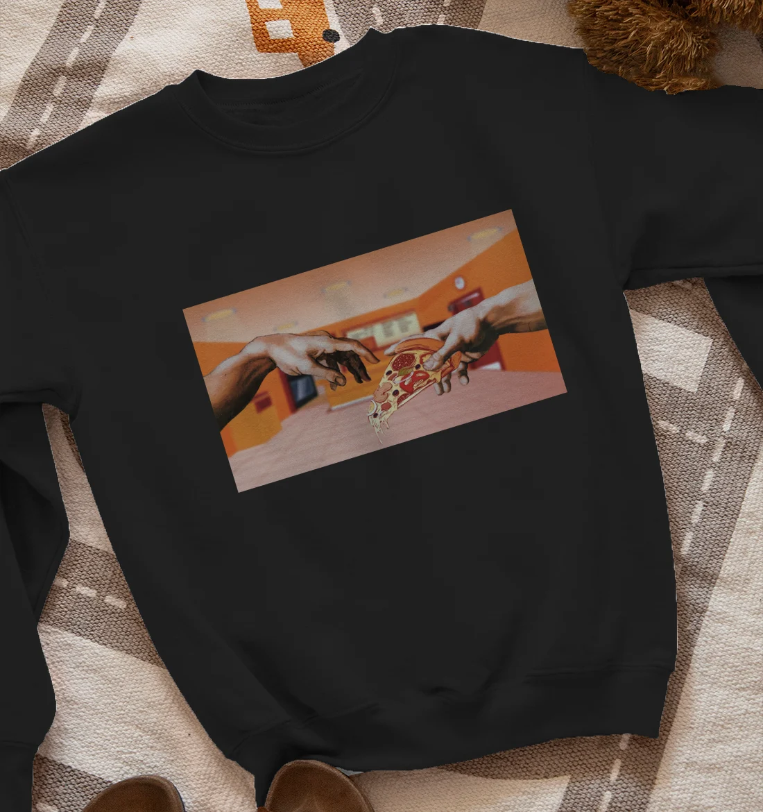Pass me the pizza | Creation of Adam Sweatshirt