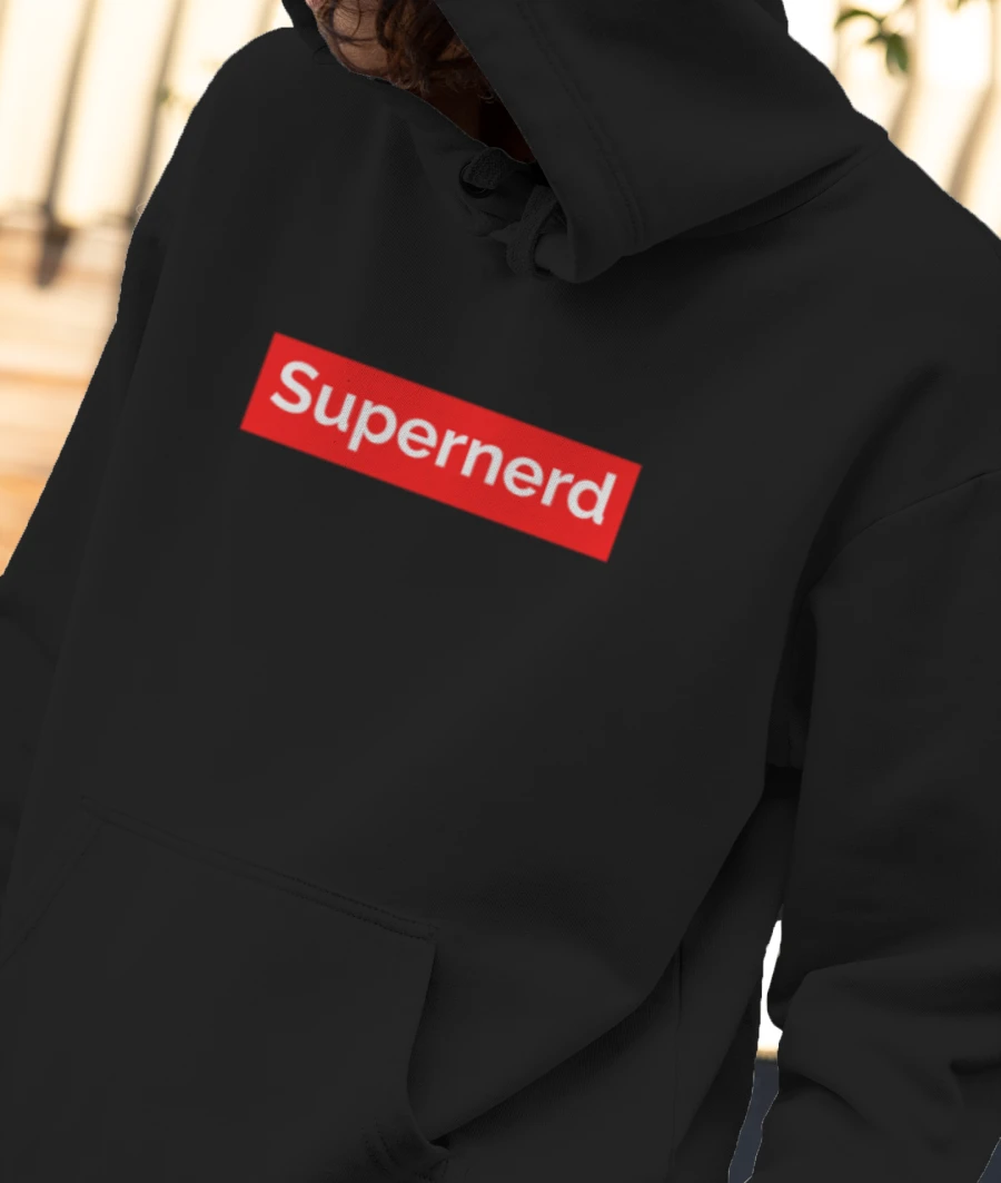 Super Nerd Front-Printed Hoodie