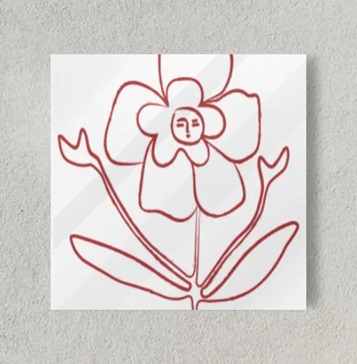 dillys flower 8" x 8" Acrylic Poster