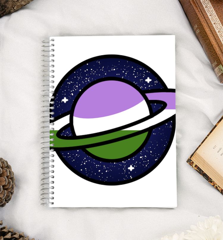 Planet Genderqueer A5 Notebook