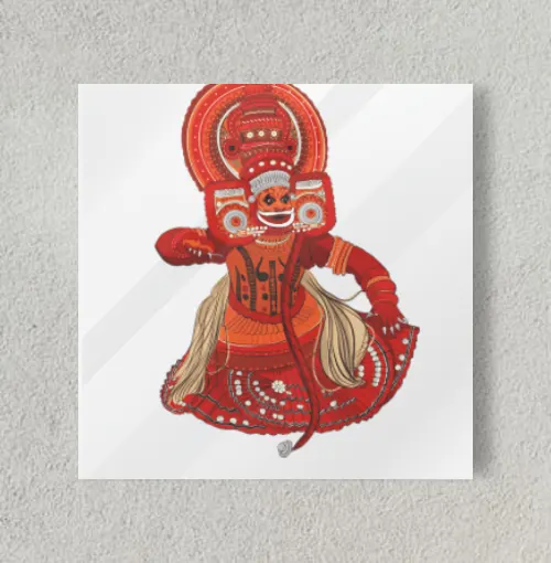 Theyyam  8" x 8" Acrylic Poster