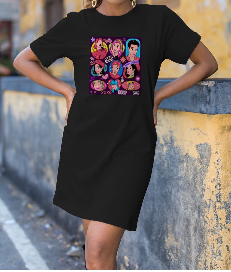 Kpop love T-Shirt Dress