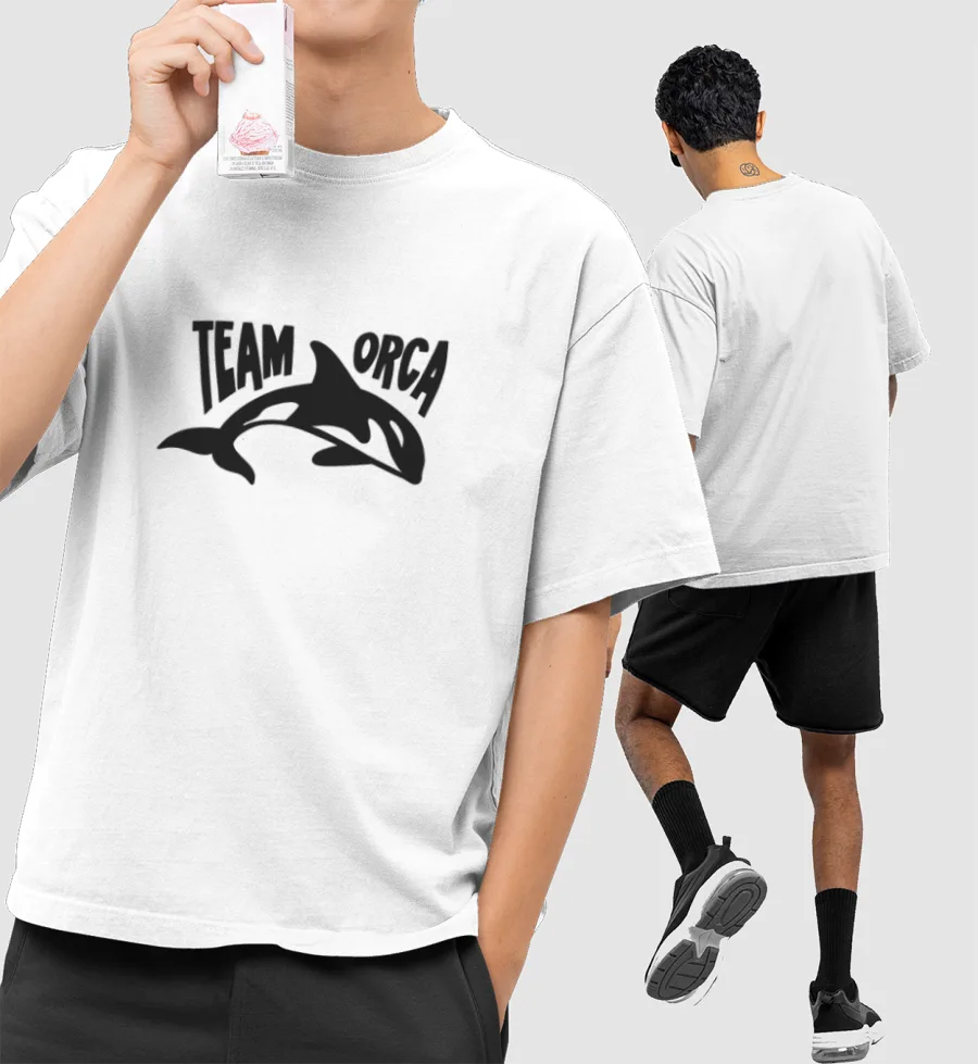 Orca Revolution Front-Printed Oversized T-Shirt