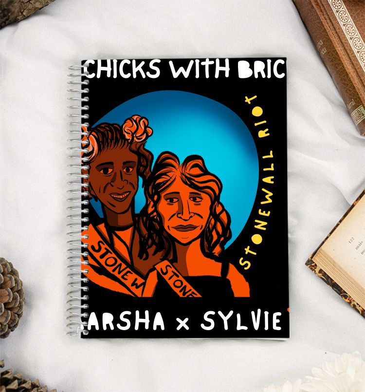 Chicks with Bricks Stonewall Transgender pride A5 Notebook