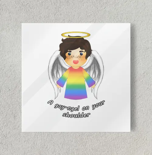 GAY-NGEL 8" x 8" Acrylic Poster