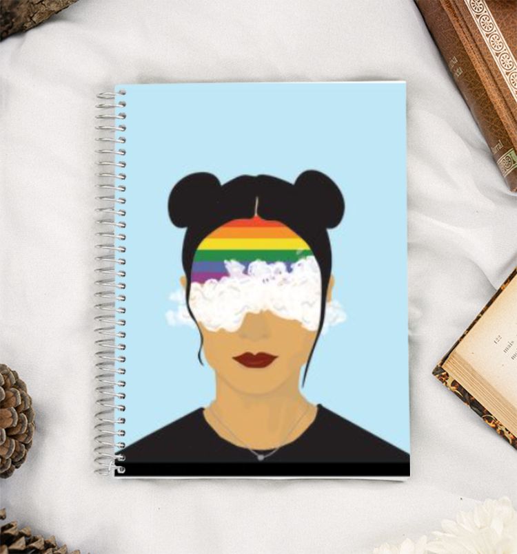 too gay to think straight A5 Notebook